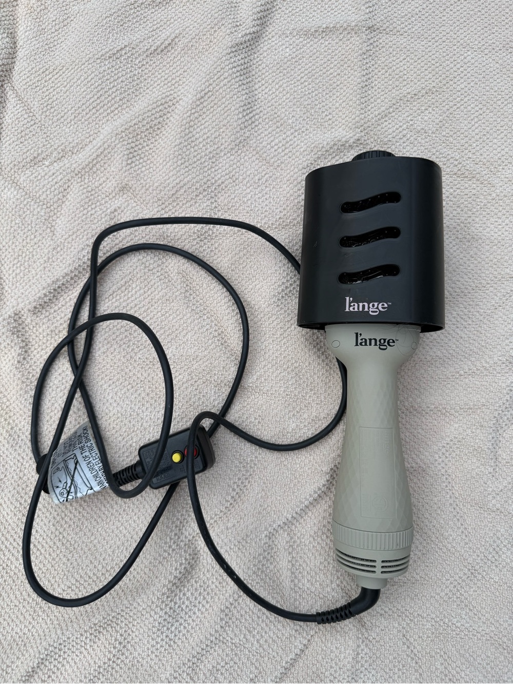 L'ange Le Volume Volumizing Hair Dryer in Light Gray with Black Guard